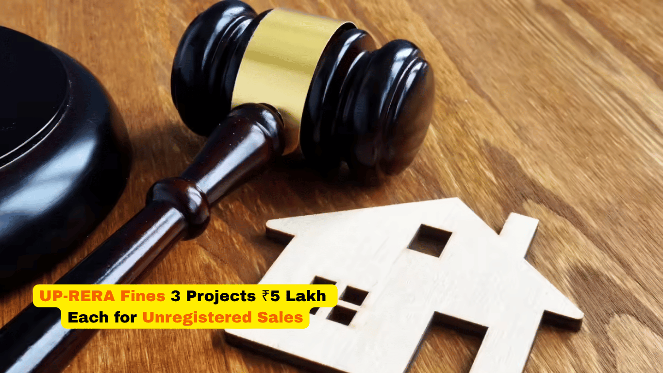 UP-RERA Slaps ₹5 Lakh Fine on Three Projects for Unregistered Sales