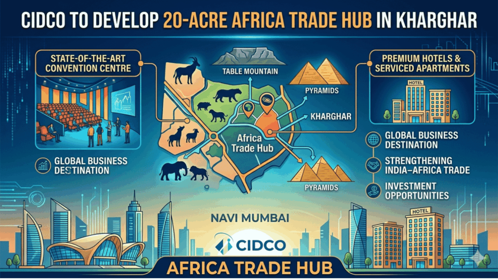 CIDCO to Develop 20-Acre Africa Trade Hub in Kharghar with Convention Centre and Hotels​