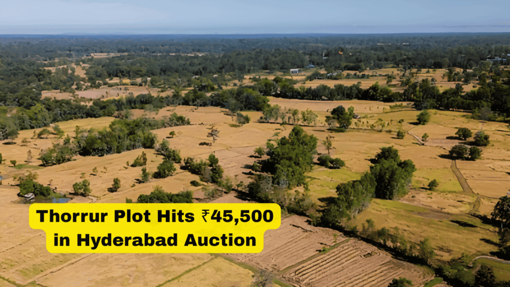Hyderabad Plot Auction Sees Record Prices as Thorrur Plot Fetches 45500 Per Square Yard