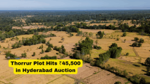 Hyderabad Plot Auction Sees Record Prices as Thorrur Plot Fetches 45500 Per Square Yard